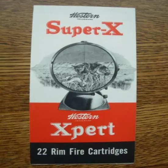 VINTAGE WESTERN SUPER X XPERT BROCHURE 22 RIM FIRE FORM 2286 