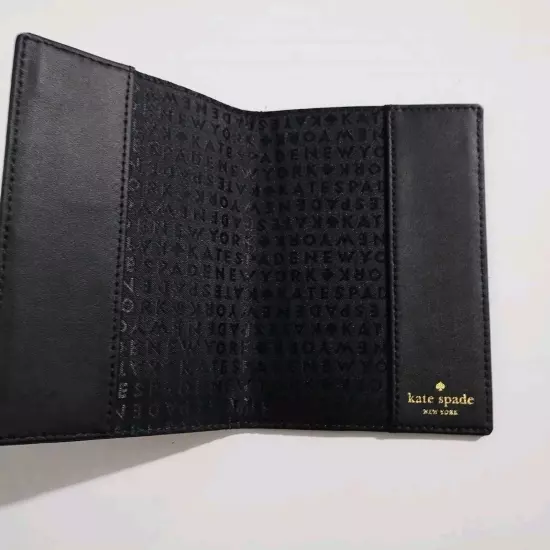 Kate Spade New York, Leather Passport Holder Case Black