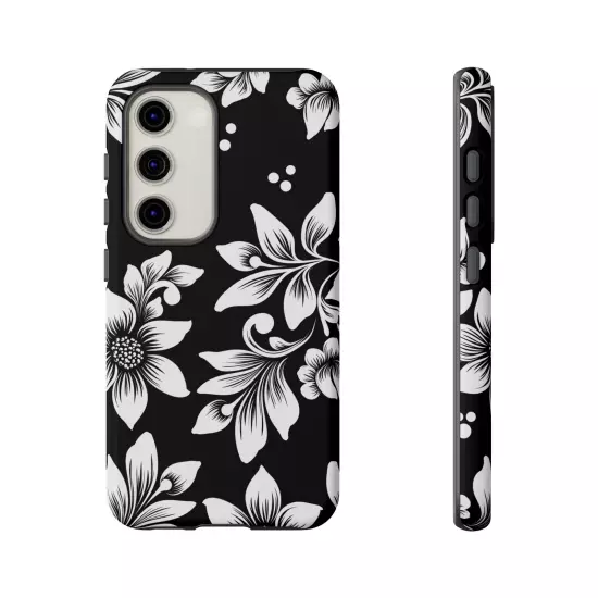 Black & White Floral Style - Tough Cases