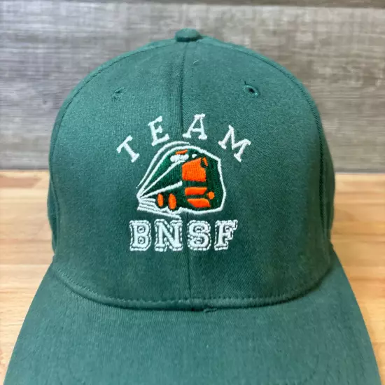 BNSF Railway Hat Cap One Size Green Orange Trains Team