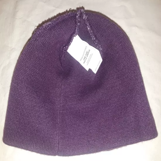 North Face purple knit beanie womens one-size