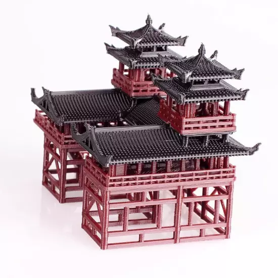 Chinese Ancient Building Pavilion Model Plastics Aquarium Bonsai Toys