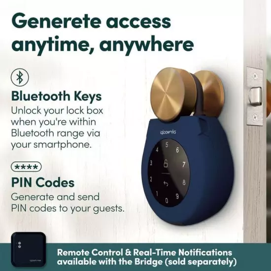 Keybox 3E Smart Lock Box (NEW!) – Large Key Safe w/Airbnb Sync (iOS/Android) ...