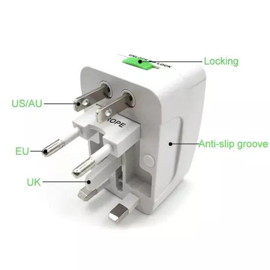 Portable Worldwide Universal Power Adapter Converter All in 1 International