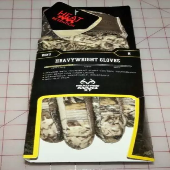 Men's HeavyWeight Gloves Realtree MAX-1 XT SIZE MEDIUM NEW