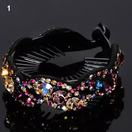 Rhinestone Flower Hair Claws Women Crystal Bird Nest Twist Clip Hairpin Headwear