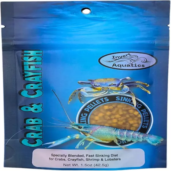 Crab & Crayfish Sinking Blended Diet - Aquatic Crab & Shrimp Food (1.5 oz (42.5g