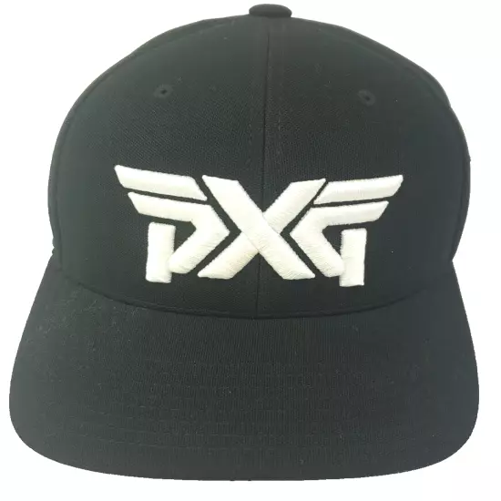 PXG Golf 110 One Ten Flexfit Tech Adjustable Hat Black w/White Raised Embroidery