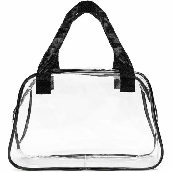 Clear Stadium Approved Tote Bag, Transparent Small Handbag for Travel & Concert