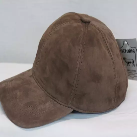 100% REAL GENUINE LAMBSKIN SUEDE LEATHER Baseball Cap Hat Sport Visor 36 COLORS