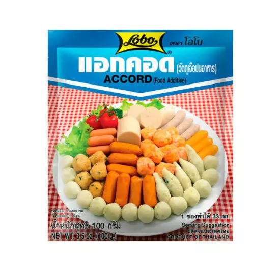 6 X 100G. AUTHENTIC LOBO Thai Accord Powder Meatballs Sausage Maker Pantry 