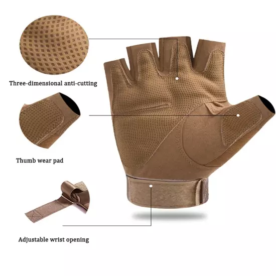 New Outdoor Tactical Gloves Men Protective Shell Mittens Antiskid Workout Fitnes