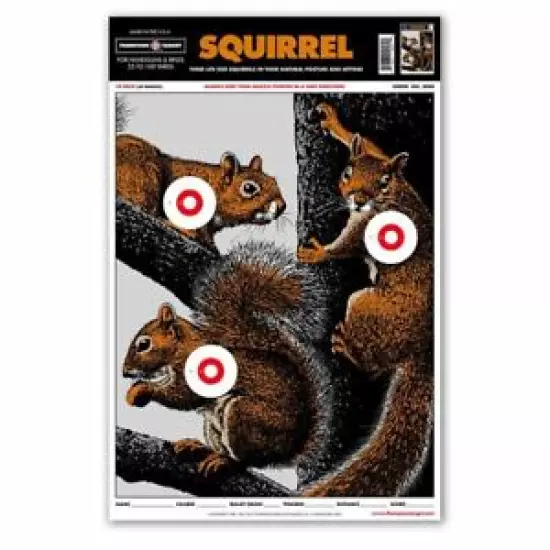 Thompson Target | Life-Size Squirrel 12.5"x19" Paper Hunting Shooting Targets