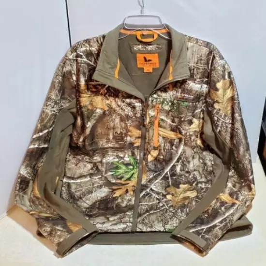 Field & Stream Softshell Hunting Hiking Jacket Zip Up RealTree Camo, Men's Large