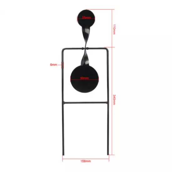 Bull's-Eye Target Shooting Target 15x2x46cm Iron Target For Outdoor Sports 