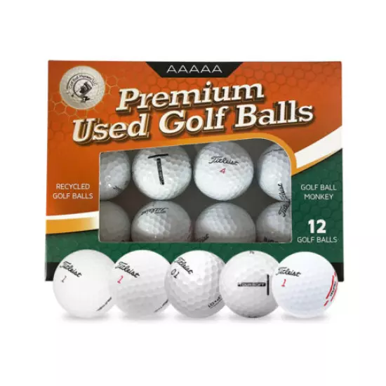 24 Golf Balls- Titleist Variety Mix White - AAAAA