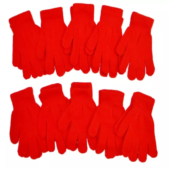 Bulk Wholesale Magic Knit Gloves Kids Children Winter One Size for Most Boy Girl