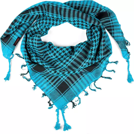 LOVARZI Shemagh Cottons Arab Keffiyeh Tactical Military Scarf Head Neck Face Wra