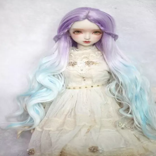 Curly hair bangs braid High Temperature Fiber BJD Doll Wig for 1/3 1/4 1/6