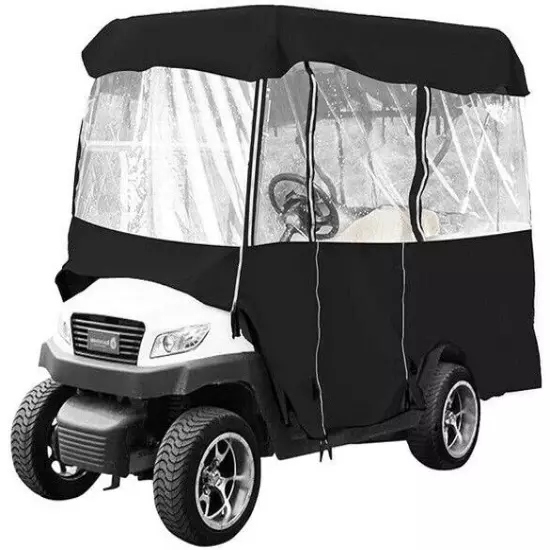 Happybuy Golf Cart Enclosure 86'', 4-Person 86.6 x 43.3 x 62.2", Black 