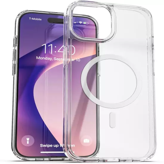 For Apple iPhone 16 15 14 13 12 11 Pro Max Clear Case Shockproof Mag Safe Cover