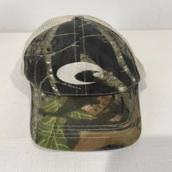 Costa Del Mar Mesh Trucker Logo Cap Hat Camo Fishing Fish Hunting Outdoor