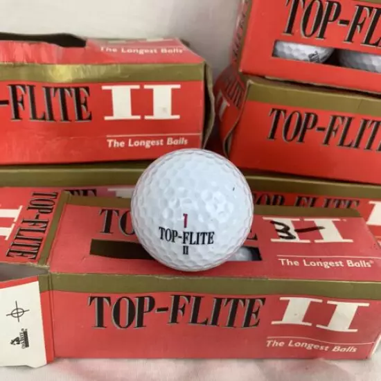 Lot Of (6) 3 Ball Sleeves Vintage 1996 Top Flite II Golf Balls , 18 Total New