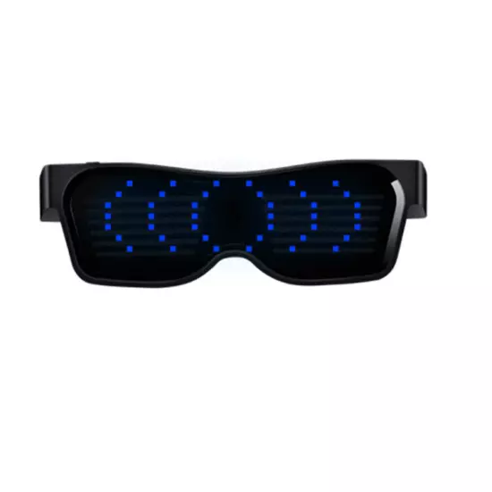 LED Luminous Party Glasses Bluetooth APP Control Programmable Text USB Charging