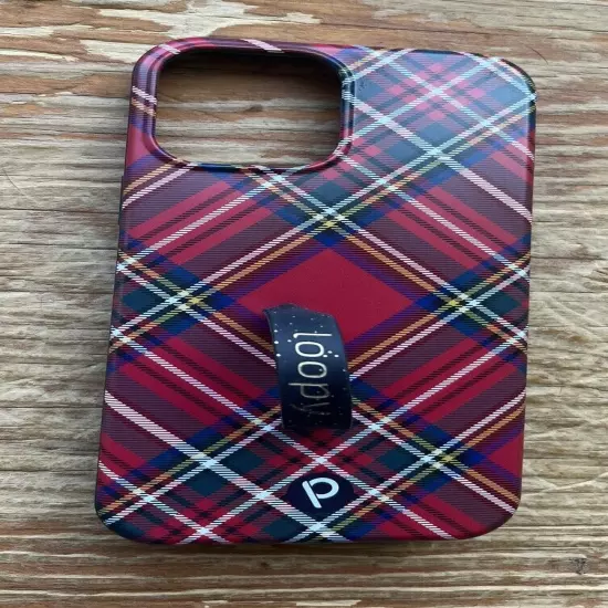 IPhone 12 Pro Max Loopy Case. Red Tartan Apple Phone Case PROMAX Holiday Colors