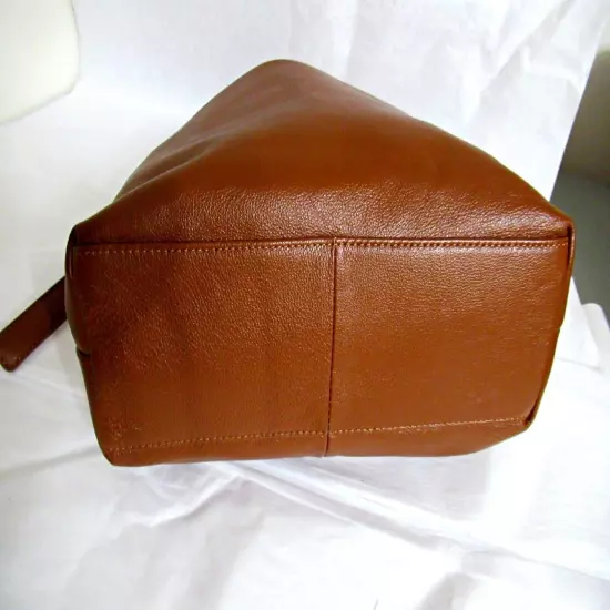 ITALIAN PREMIUM SMOOTH LEATHER EXTRA-LARGE SHOULDER BAG HOBO - MADE IN ITALY