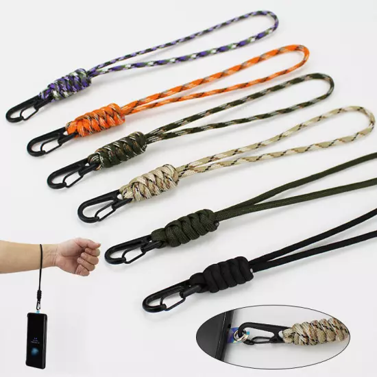 Strong Rope Neck/Wrist ID Lanyard Metal Clip For Keys ID Card Pass Phone Holder