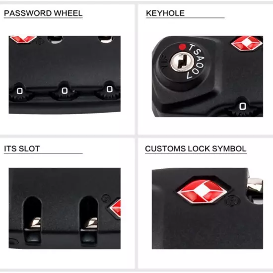 Password Lock Suitcase Luggage Coded Lock Wire Security Lock Travel Bag Lock