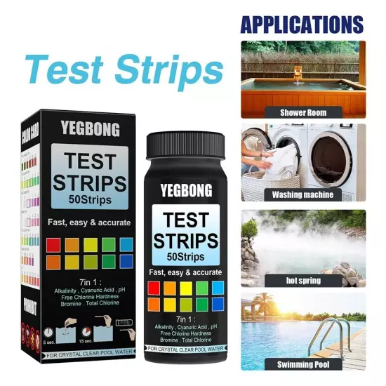 Aquarium Fish Tank Water Test Strips Kit Nitrite Nitrate PH Tester 7-in-1