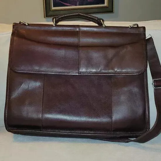 Piel Leather Briefcase ( Chocolate ) Business Cases Unisex