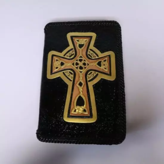 HANDCRAFTED LEATHER BIBLE COVER CONCEALED CARRY GUN RUG CASE COVER CELTIC CROSS