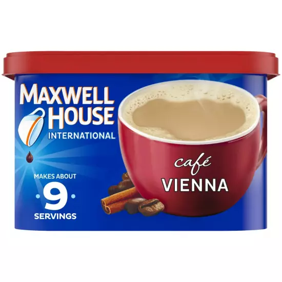 (4 Pack) Maxwell House International Café Style Vienna Instant Coffee Mix, 9 Oz