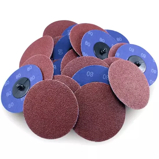 25PCS 3 inch 80 Grit Aluminum Oxide Roll Lock Die Grinder Sanding Grinding Disc