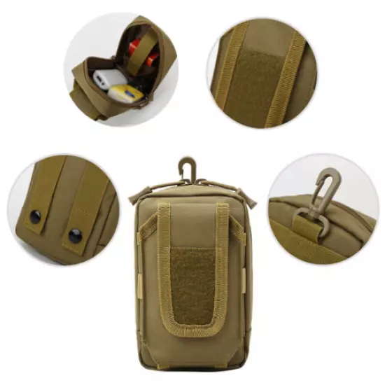 Men Tactical Belt Bag Molle EDC Belt Pack Outdoor Wallet Waist Bag Sport Camping