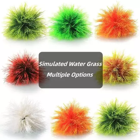 Artificial Aquatic Plastic Plants Aquarium Grass Balls Fish Ornament Tank W2X8