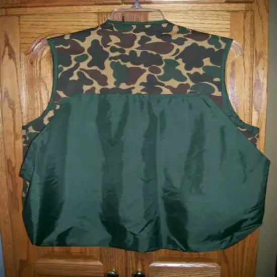 HUNTER'S CHOICE Duck Camo Hunting Shooting Vest 100% Cotton Canvas size Small