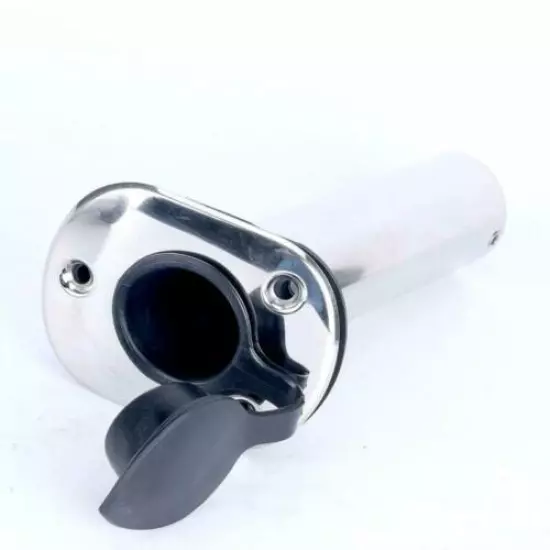 2 PCS Boat Marine Stainless Fishing Rod Holder with Rubber Cap 15/30/90 Degree