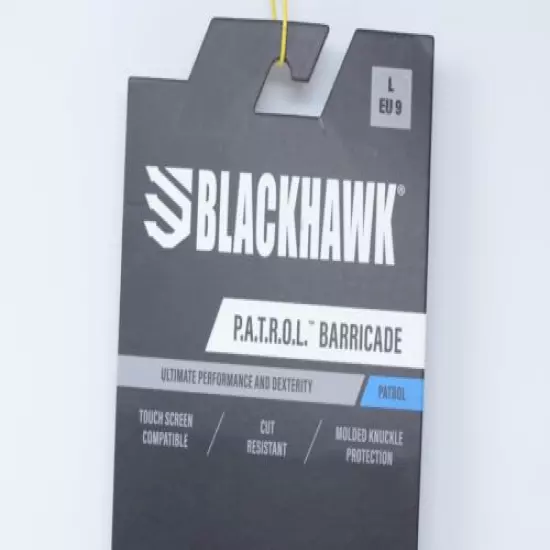 BlackHawk! P.A.T.R.O.L. Barricade Glove Men's L #GP001BKLG Patrol Barricade