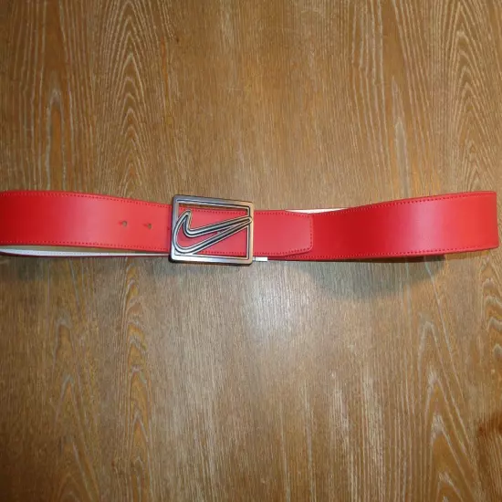 Men’s Nike Golf Leather Belt Red And White Reversible 42 In