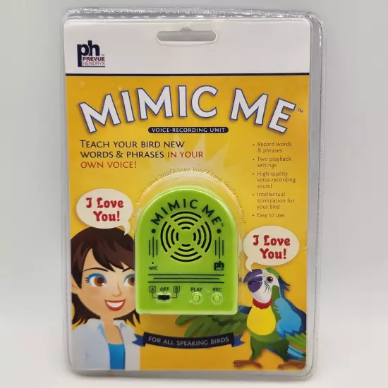 MIMIC ME Voice Recording Unit for Speaking Birds Teach Your Bird To Talk 