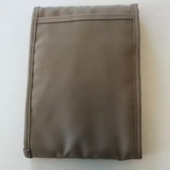 New LL Bean Crossbody Travel Wallet Fold Up Organizer Khaki Beige NWOT