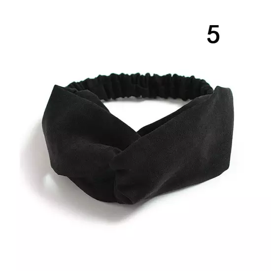 Elastic Stretch Knot Headbands Head wrap For Women Twist Cross Knotted Hairband@