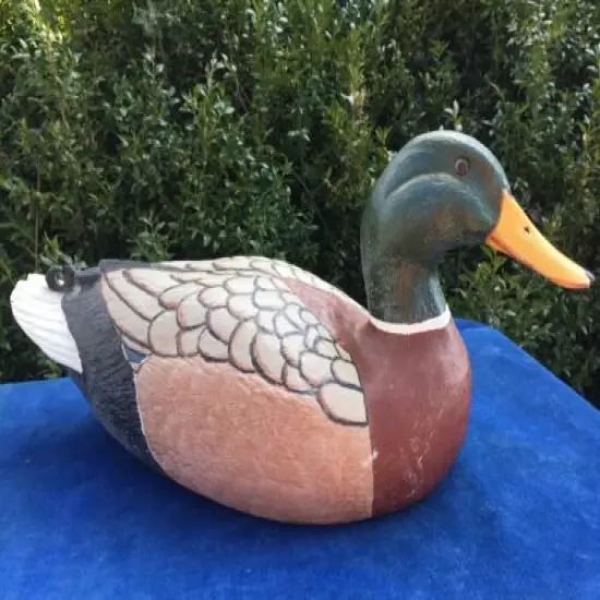 CARL HUFF Mallard Drake Duck Decoy Art Resin Statue PHASE II Signed UNIQUE RARE