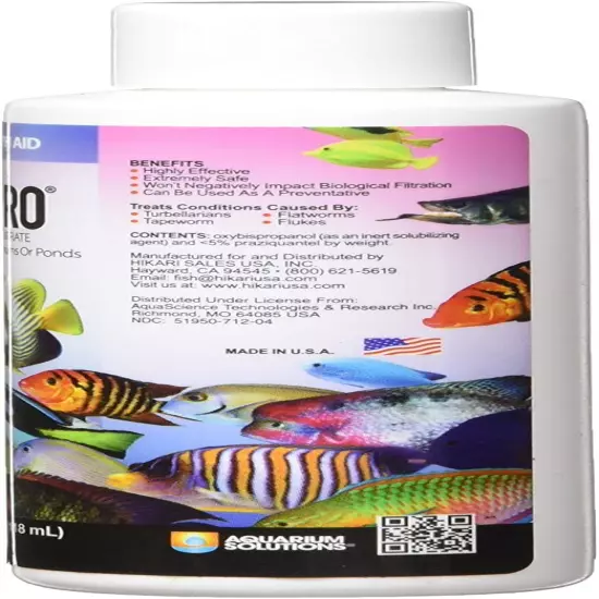 Hikari PraziPro Ready To Use For Freshwater & Marine Aquariums Or Ponds 4-Ounce