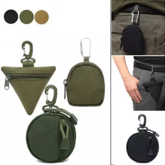 Tactical Wallet Coin Purse Military EDC Pack Key Case Waist Bag Small Nylon Bag