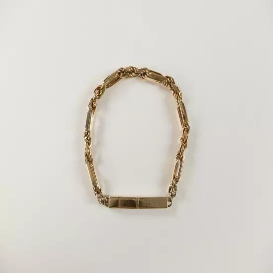 BOTTEGA VENETA Ripple gold plated silver bracelet Medium authentic designer NWT